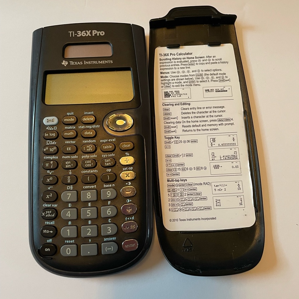 Texas Instruments TI-36X Pro Calculator - Black and Gray